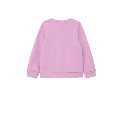 S.Oliver sweater met printopdruk roze Printopdruk 104 110