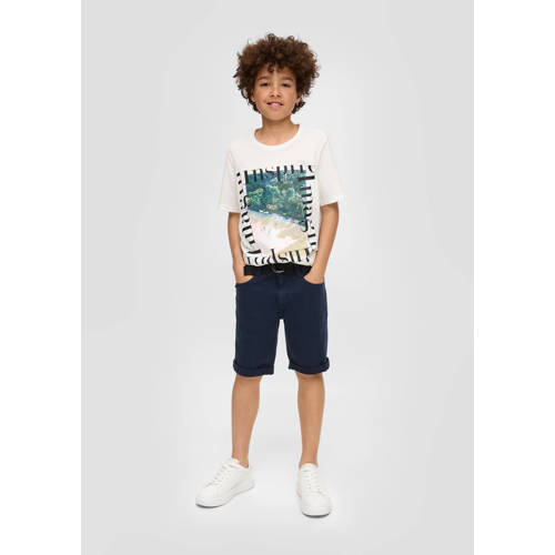 s.Oliver bermuda donkerblauw Korte broek Jongens Katoen Effen 134