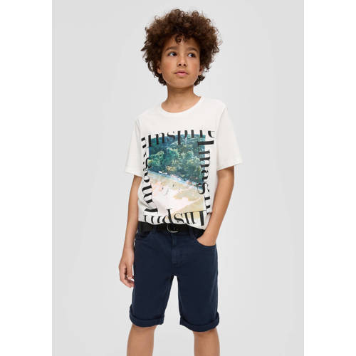 s.Oliver bermuda donkerblauw Korte broek Jongens Katoen Effen 134