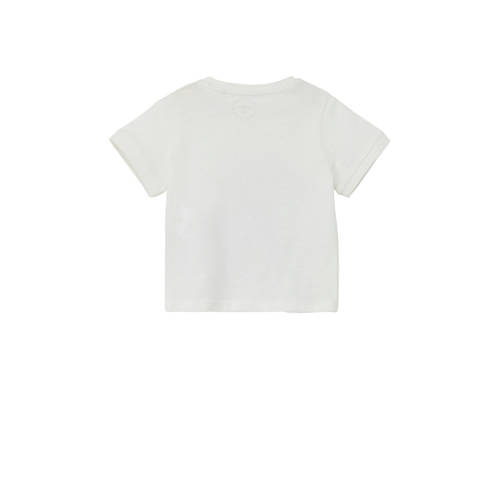 S.Oliver baby T-shirt wit Katoen Ronde hals 50 56