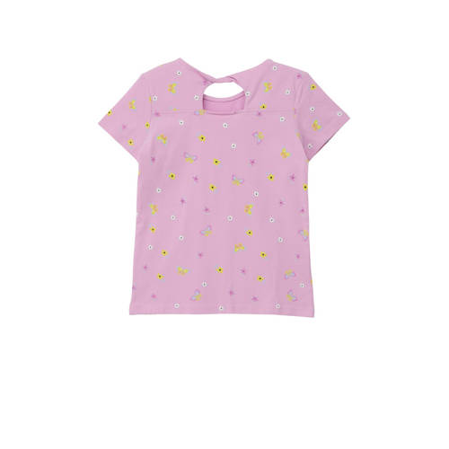 s.Oliver T-shirt met all over print roze Meisjes Katoen Ronde hals All over print 92 98