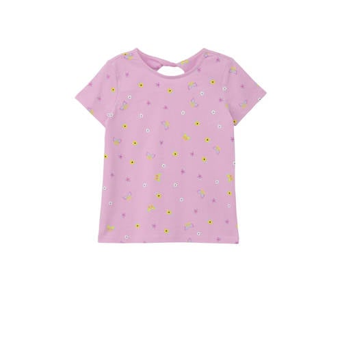 s.Oliver T-shirt met all over print roze Meisjes Katoen Ronde hals All over print - 104/110