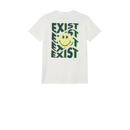 s.Oliver T-shirt met backprint wit Jongens Katoen Ronde hals Backprint 134 140