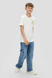 thumbnail: Witte jongens s.Oliver T-shirt van katoen met backprint, korte mouwen en ronde hals