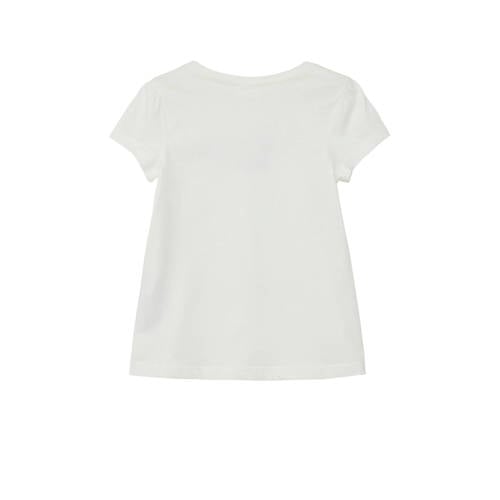 s.Oliver T-shirt met printopdruk wit Meisjes Katoen Ronde hals Printopdruk 92 98