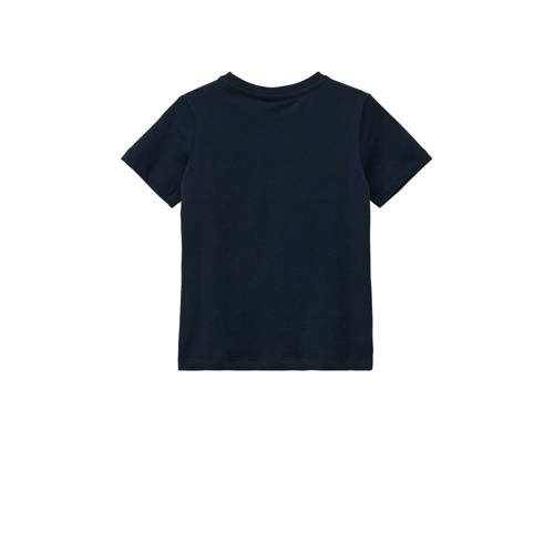 S.Oliver T-shirt met printopdruk donkerblauw Jongens Katoen Ronde hals 104 110