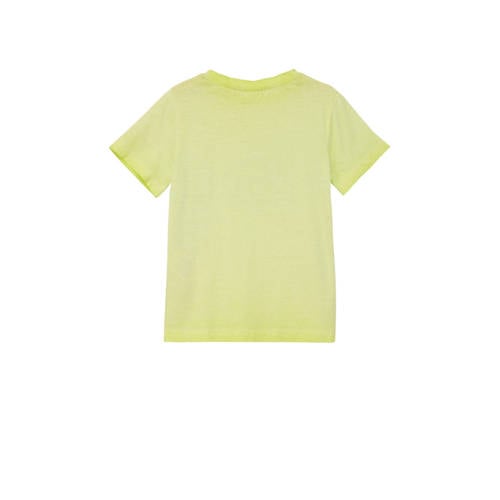 s.Oliver T-shirt met printopdruk geel Jongens Katoen Ronde hals Printopdruk 92 98