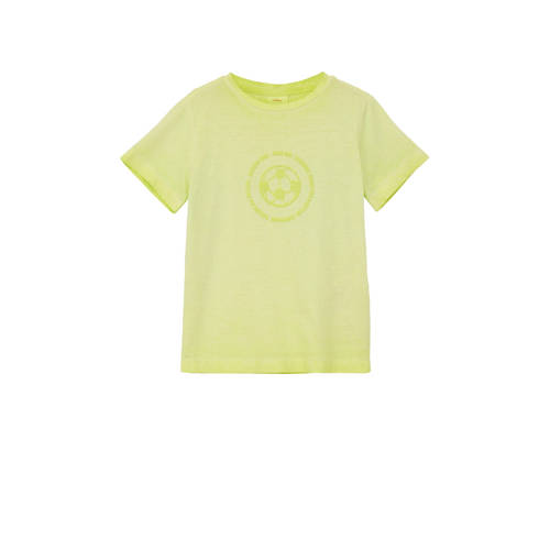 s.Oliver T-shirt met printopdruk geel Jongens Katoen Ronde hals Printopdruk