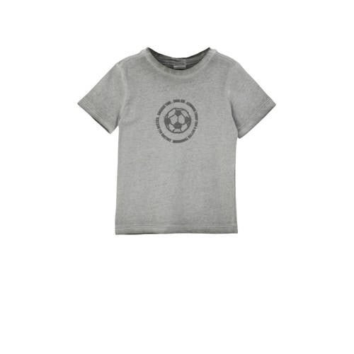s.Oliver T-shirt met printopdruk lichtgrijs Jongens Katoen Ronde hals Printopdruk