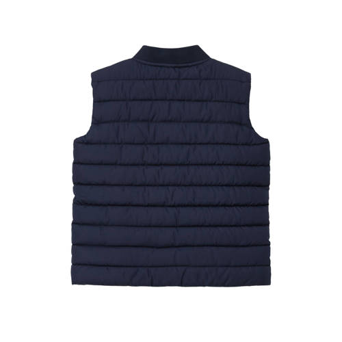 S.Oliver bodywarmer donkerblauw Polyester Opstaande kraag Effen 104