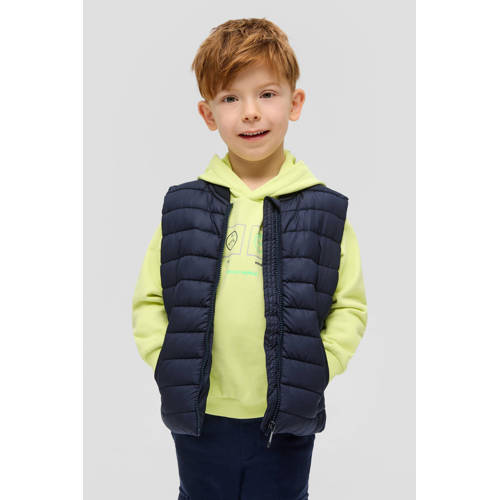 s.Oliver bodywarmer donkerblauw Jongens Polyester Opstaande kraag Effen 92