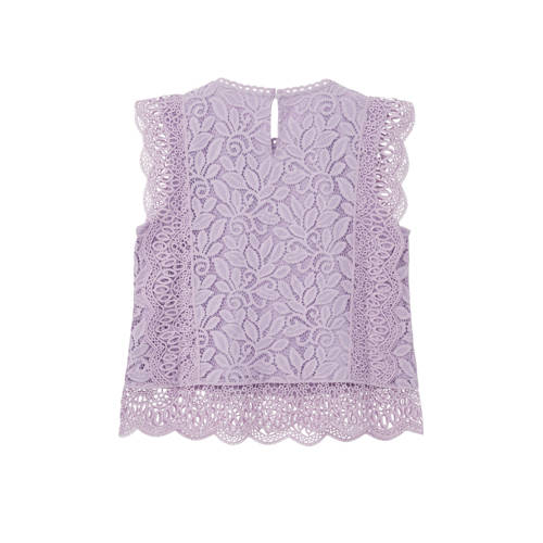 s.Oliver top lila Paars Meisjes Polyamide Ronde hals Effen 134 140
