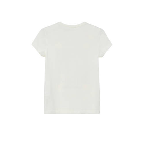 S.Oliver T-shirt met printopdruk wit Meisjes Katoen Ronde hals Printopdruk 140