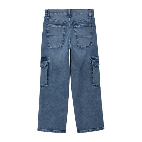 s.Oliver straight fit jeans blauw Jongens Stretchdenim Effen 134