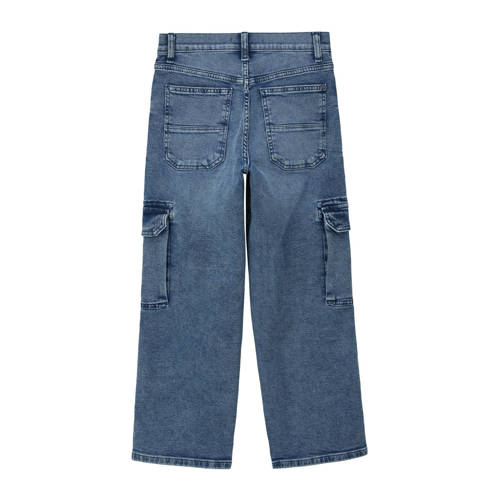 S.Oliver straight fit jeans blauw Jongens Stretchdenim Effen 134