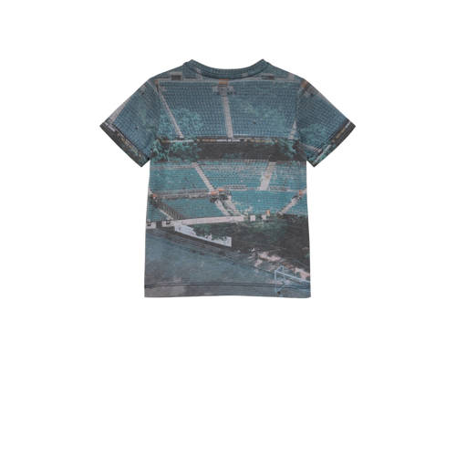 s.Oliver T-shirt met all over print grijsblauw Jongens Polyester Ronde hals 92 98