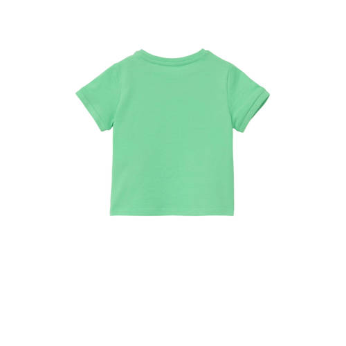 S.Oliver baby T-shirt groen Katoen Ronde hals 68