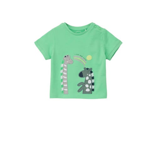 s.Oliver baby T-shirt groen Jongens/Meisjes Katoen Ronde hals