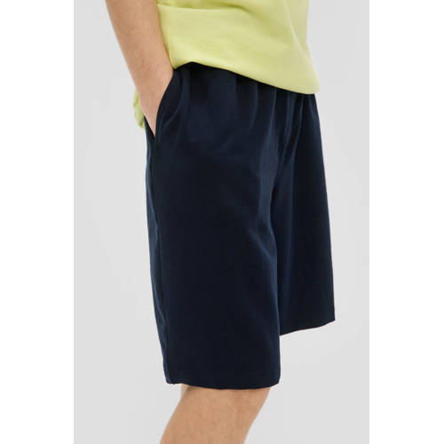 s.Oliver sweatshort navy Blauw Effen 134 140 | Sweatshort van