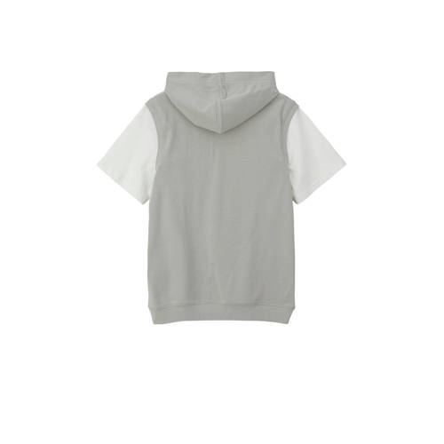 s.Oliver T-shirt met printopdruk grijs Jongens Katoen Capuchon Printopdruk 134 140