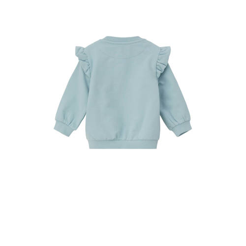 S.Oliver baby sweatvest met printopdruk lichtblauw Meisjes Katoen Ronde hals 50