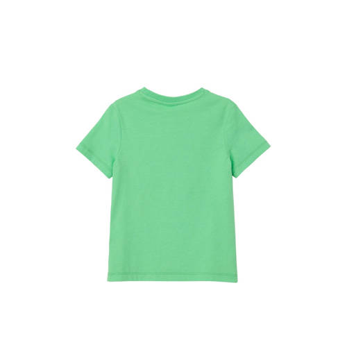 s.Oliver T-shirt met printopdruk groen Jongens Katoen Ronde hals Printopdruk 92 98