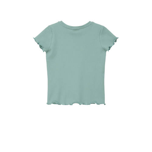 s.Oliver T-shirt groen Meisjes Stretchkatoen Ronde hals Effen 92 98