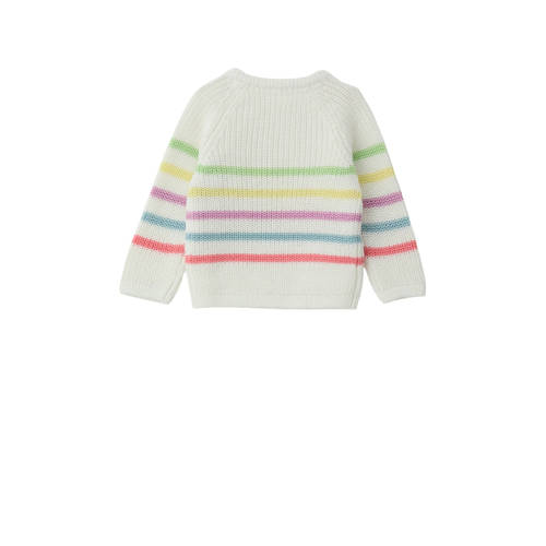 S.Oliver baby gestreepte trui ecru groen blauw Multi Meisjes Katoen Ronde hals 50 56