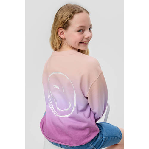 s.Oliver sweater met backprint roze Backprint 140