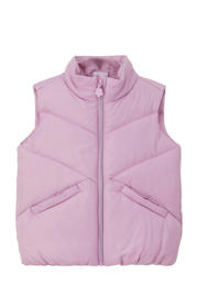 thumbnail: Roze meisjes s.Oliver bodywarmer van polyester met effen, opstaande kraag en ritssluiting