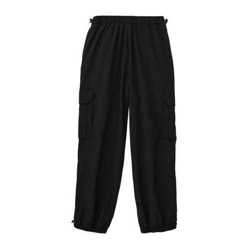 s.Oliver parachutebroek zwart Jongens Polyester Effen 134
