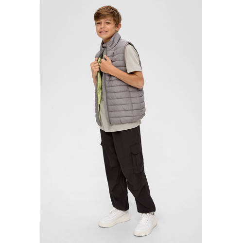 s.Oliver parachutebroek zwart Jongens Polyester Effen 134