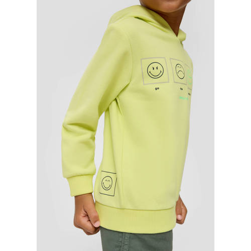 s.Oliver hoodie met printopdruk geel Sweater Printopdruk 92 98