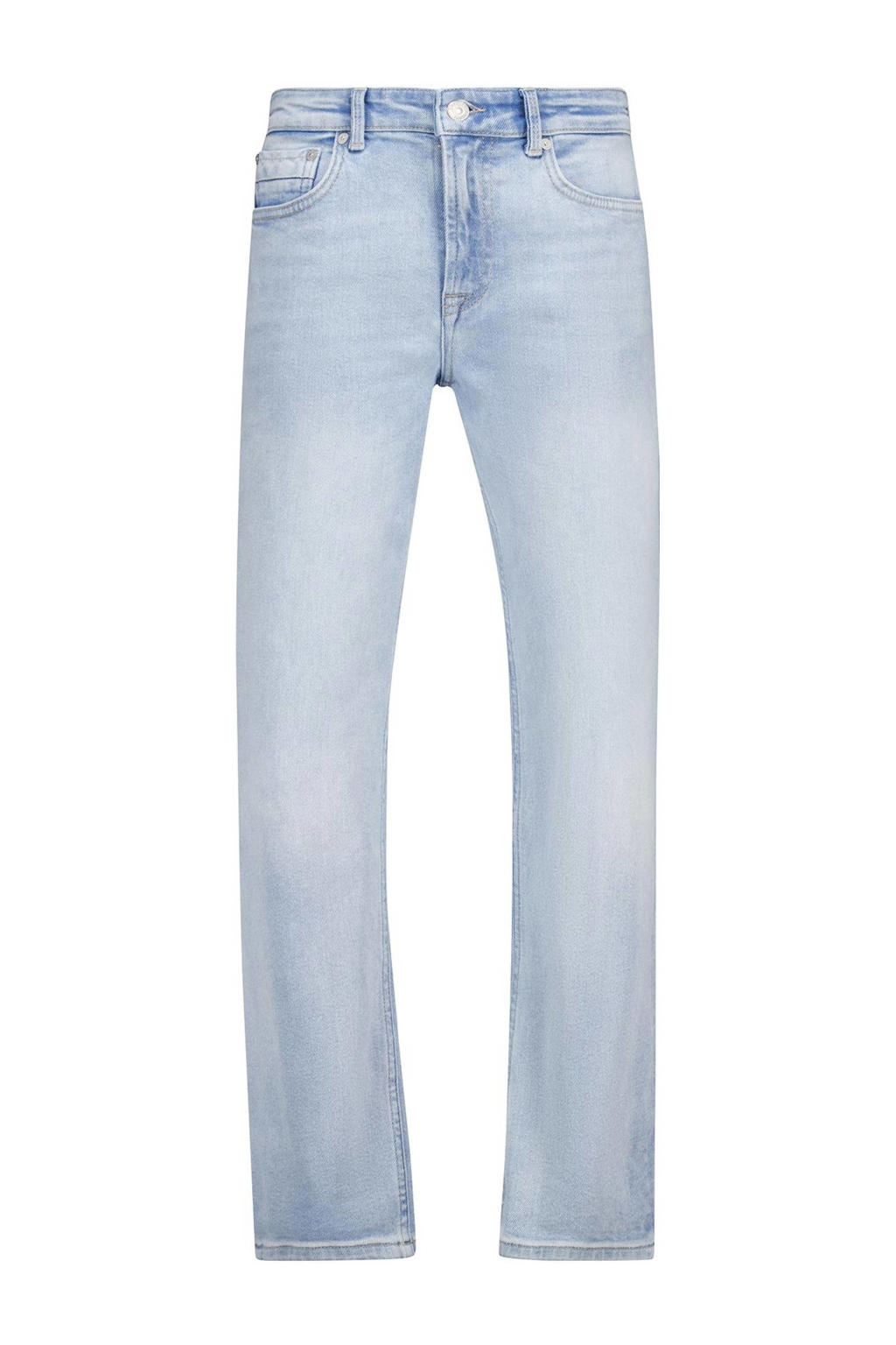 Light blue denim jongens America Today loose fit jeans Dallas van denim met regular waist, rits- en knoopsluiting en effen