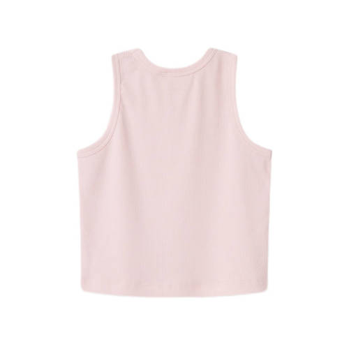 name it KIDS top NKFNAKAL SL CROP TOP NOOS lichtroze Meisjes Katoen Ronde hals 158 164