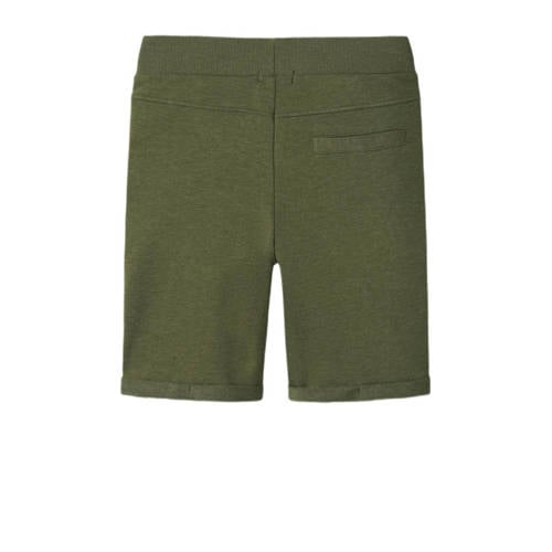 name it KIDS sweatshort NKMVIMO donkergroen Korte broek Effen 104