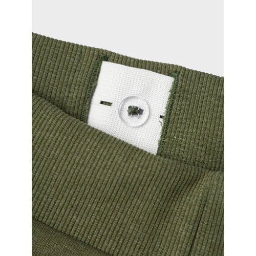 name it KIDS sweatshort NKMVIMO donkergroen Korte broek Effen 104