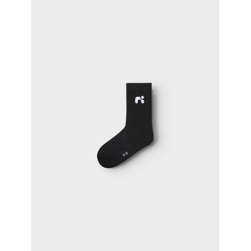 name it KIDS sokken NKNLARIS set van 5 zwart Jongens Meisjes Katoen Printopdruk 37 39
