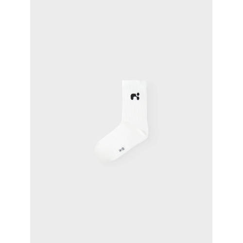 name it KIDS sokken NKNLARIS set van 5 wit Jongens Meisjes Katoen Printopdruk 37 39