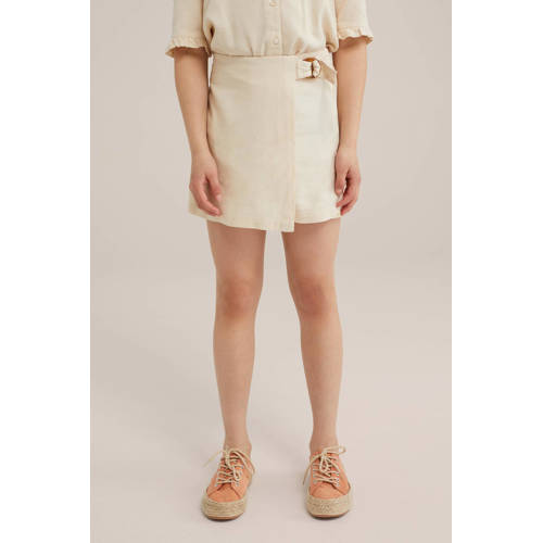WE Fashion skort zand Rok Beige Meisjes Viscose Effen 92