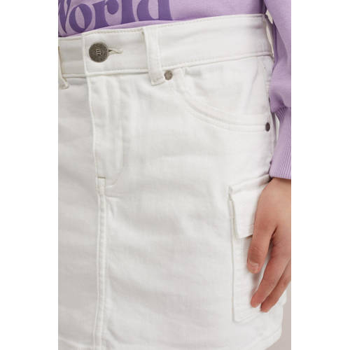 WE Fashion rok wit Meisjes Stretchkatoen Effen 92