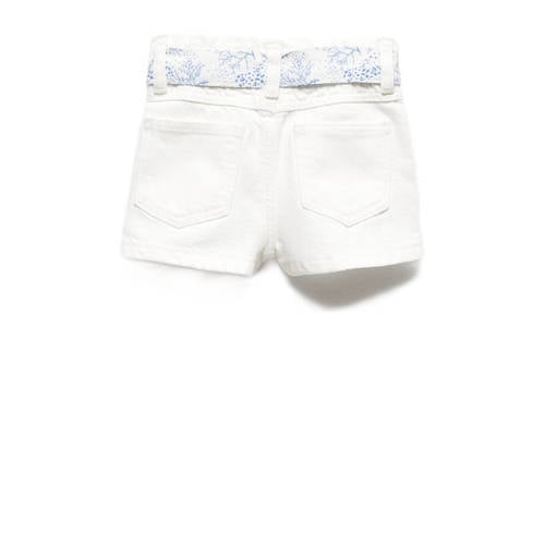 Mango Kids denim short wit Korte broek Meisjes Katoen Effen 80