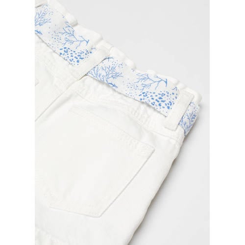 Mango Kids denim short wit Korte broek Meisjes Katoen Effen 80