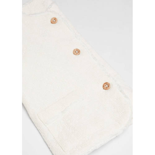 Mango Kids jasje ecru Meisjes Katoen Ronde hals Effen 104