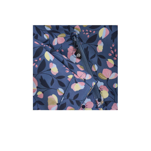Color kids jas met all over print blauw multi Meisjes Polyester Capuchon 164