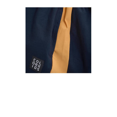 Color kids outdoorbroek donkerblauw geel Outdoor broek Polyester 128