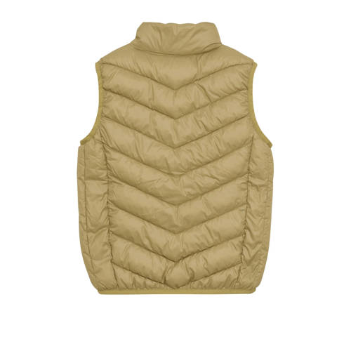 Color kids bodywarmer geel Polyester Opstaande kraag Effen 140