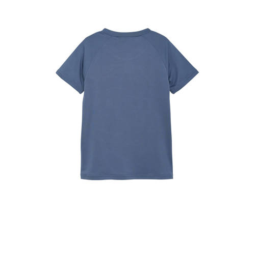 color kids T-shirt met printopdruk blauw Jongens Polyester Ronde hals Printopdruk 128