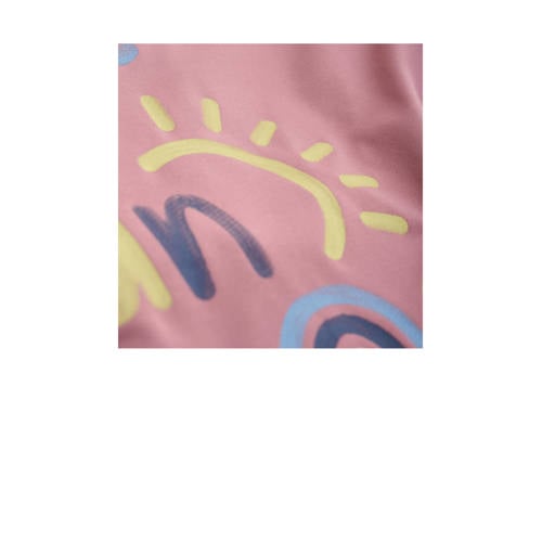 color kids T-shirt oudroze Meisjes Polyester Ronde hals Effen 140