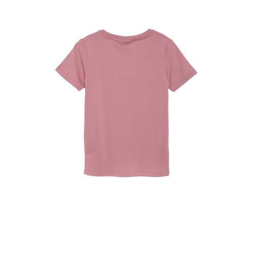 Color kids T-shirt met printopdruk oudroze Meisjes Polyester Ronde hals 164